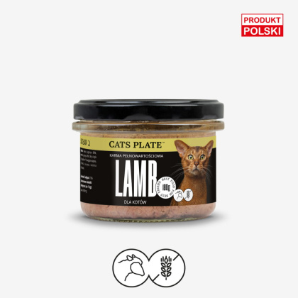 Cats Plate Lamb 180g - karma dla kota z mięsa jagnięcego