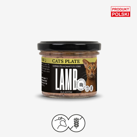 Cats Plate Lamb 100g - karma dla kota z mięsa jagnięcego