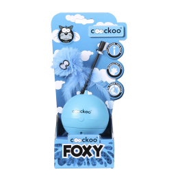 Coockoo Foxy magic ball - interaktywna wędka dla kota niebieska