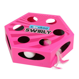 Coockoo Swirly interaktywna zabawka dla kota różowa