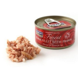Zestaw 10x70g Fish4Cats Filety tuńczyka z krewetkami