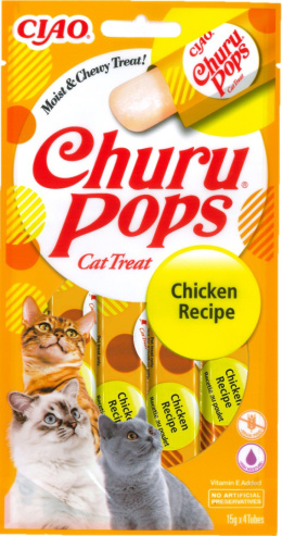 INABA CHURU Pops Chicken 4x15g - przysmak dla kota w postaci galaretki