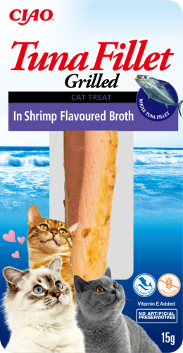 Inaba Ciao Tuna Fillet in Shrimp Flavoured Broth filet z tuńczyka 15g