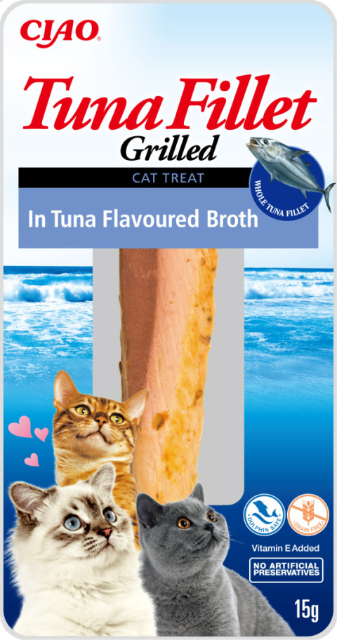 Inaba Ciao Tuna Fillet in Tuna Flavoured Broth filet z tuńczyka 15g