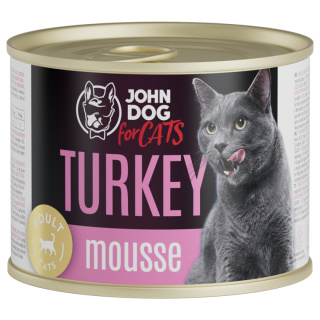 John Dog for Cats mus indyk - karma mokra dla kota 200g