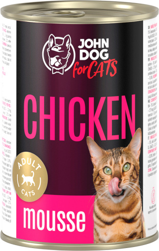 John Dog for Cats mus kurczak - karma mokra dla kota 400g