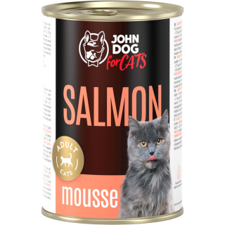 John Dog for Cats mus łosoś - karma mokra dla kota 400g