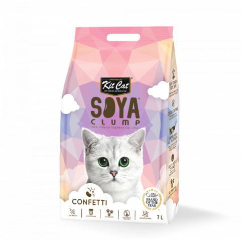 Kit Cat Soya Clump Confetti - eko żwirek sojowy 2,5kg