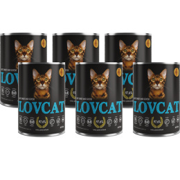 LOVCAT Best Turkey & Goose - indyk z gęsią zestaw dla kotów 6x400g
