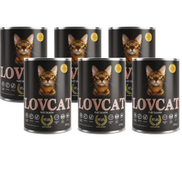 LOVCAT Pure Salmon zestaw dla kotów 6x375g