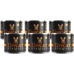 LOVCAT Pure Turkey - indyk zestaw dla kotów 6x200g