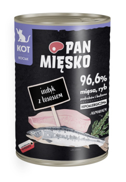 Pan Mięsko indyk z łososiem 400g - mokra karma dla kociąt