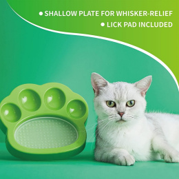 Pet Dream House Paw 2-in-1 Mini Easy - zielona miska spowalniająca dla kota