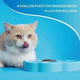 Pet Dream House Paw 2-in-1 Mini Easy - niebieska miska spowalniająca dla kota