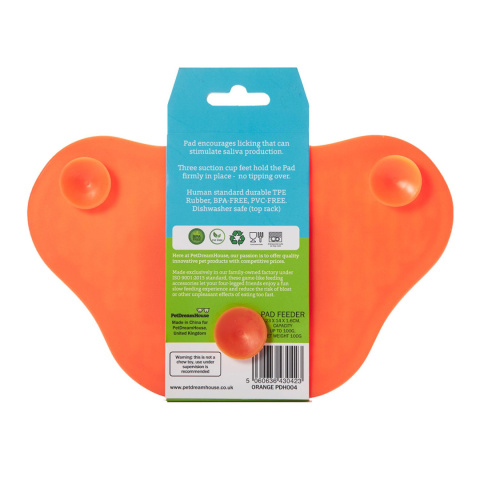 Pet Dream House Pet Lick Pad Easy Orange - nakładka do lizania dla kota