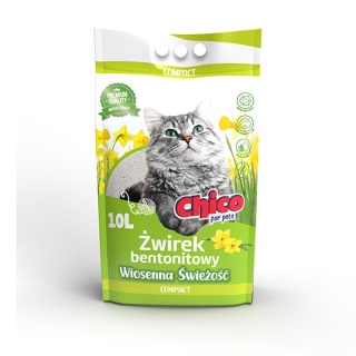 CHICO Żwirek bentonitowy Compact wiosenna świeżość 10L