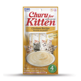 INABA CHURU Kitten Chicken kremowe przysmaki dla kociąt - kurczak 4x14g