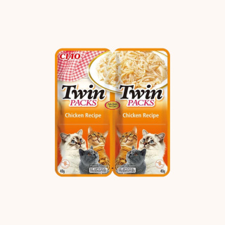 INABA TWIN PACKS z kurczakiem w bulionie z kurczaka - dwupak saszetek dla kota 2x40g