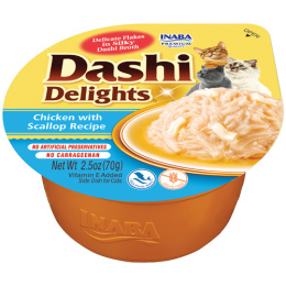 Inaba Dashi Delights kurczak i przegrzebki - karma uzupełniająca dla kota 70g