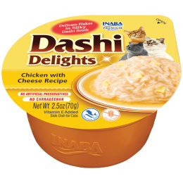 Inaba Dashi Delights kurczak z serem - karma uzupełniająca dla kota 70g