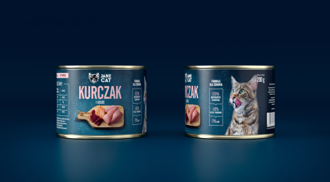 Jane Cat kurczak i łosoś - mokra karma dla kota 200g