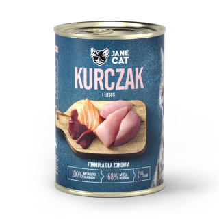 Jane Cat kurczak i łosoś - mokra karma dla kota 400g