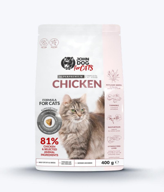 John Dog for Cats kurczak 400g - karma sucha dla dorosłych kotów