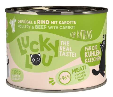 Lucky Lou Lifestage Kitten drób i wołowina 200g