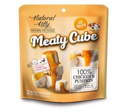 Natural Kitty Meaty Cube kostki z kurczaka z dynią - przysmak dla kota 60g