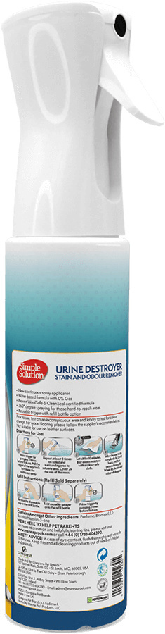 Simple Solution Urine destroyer spray - neutralizuje zapach i usuwa plamy moczu 400ml