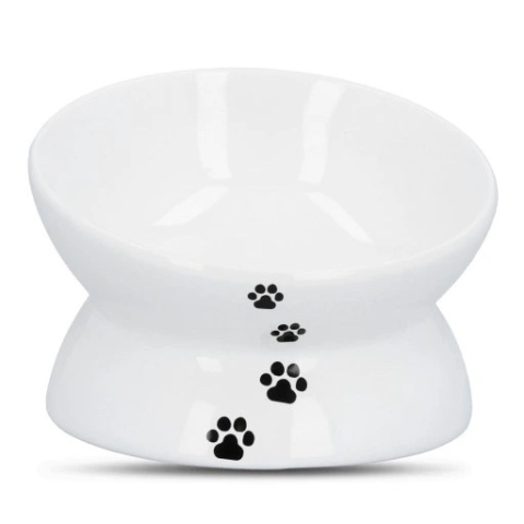 Trixie Miska ceramiczna wysoka dla kota biała