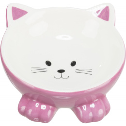 Trixie Miska ceramiczna wysoka w kształcie kota kolor różowy