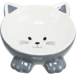 Trixie Miska ceramiczna wysoka w kształcie kota kolor ciemnoszary