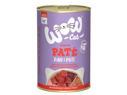 WOW Cat wołowina z indykiem dla dorosłych kotów 400g