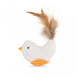 Barry King Pluszowy ptaszek z piórkiem - zabawka dla kota