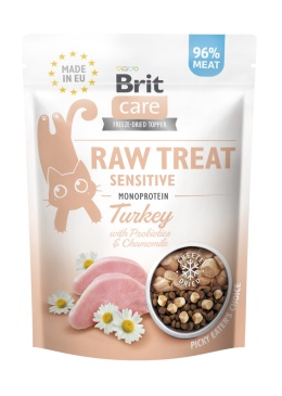 Brit Care Raw Treat Sensitive indyk - liofilizowany przysmak dla kota 40g