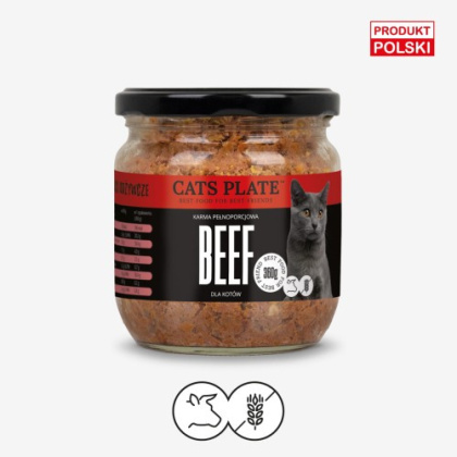 Cats Plate Wołowina i Indyk 360g - karma dla kota