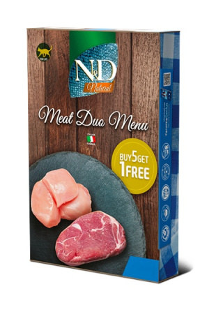 Farmina Cat N&D MEAT DUO MENU - zestaw mięsnych puszek dla kota 6x70g