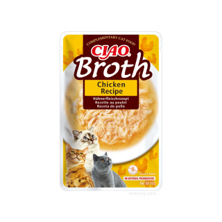 Inaba Ciao Broth Chicken kurczak w rosole z kurczaka - karma uzupełniająca dla kota 40g