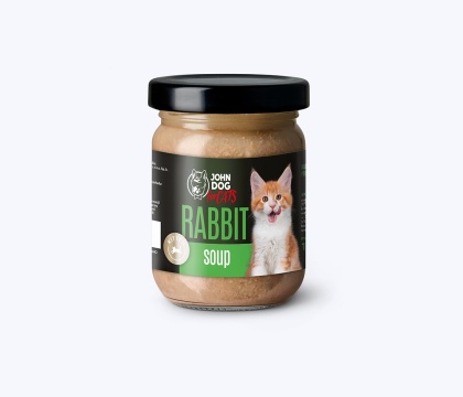 John Dog for Cats Soup - zupa z królika Kitten dla kociąt 100g