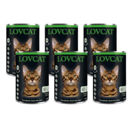 LOVCAT Best Turkey & Duck zestaw dla kotów 6x400g