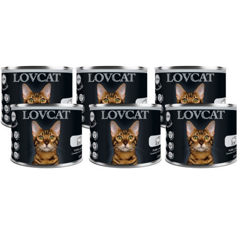 LOVCAT Pure Lamb - jagnięcina zestaw dla kota 6x200g