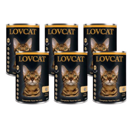 LOVCAT Pure Turkey - indyk zestaw dla kotów 6x400g