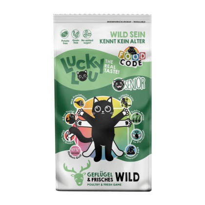 Lucky Lou Food Code Lifestage Senior drób dziczyzna - karma sucha dla kota 340g