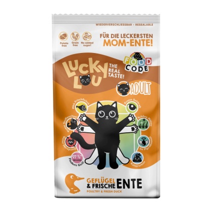 Lucky Lou Food Code Lifestage drób z kaczką - karma sucha dla kota 750g