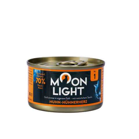 MOONLIGHT DINNER nr 1 - Kurczak i serca kurczaka 80g karma dla kota