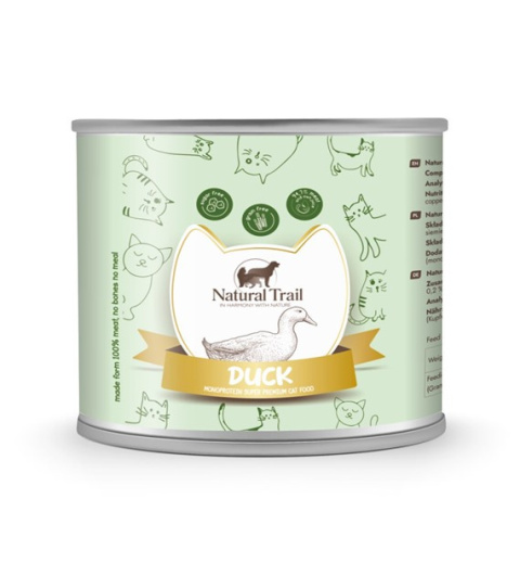 Natural Trail Mono Duck kaczka - karma dla kota 185g