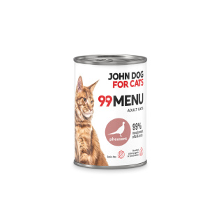 99 MENU John Dog for Cats kurczak i bażant - karma mokra dla kota 400g