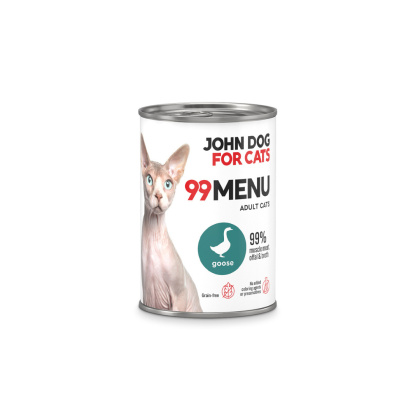 99 MENU John Dog for Cats kurczak i gęś - karma mokra dla kota 400g