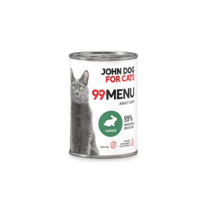 99 MENU John Dog for Cats kurczak i królik - karma mokra dla kota 400g